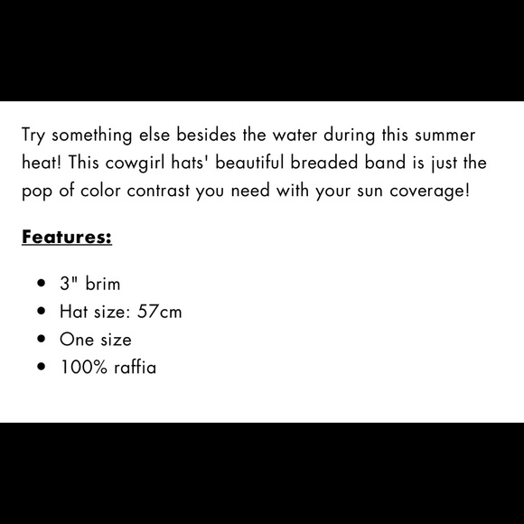 New Cowboy Straw Hat by San Diego Hat Co - Picture 5 of 5